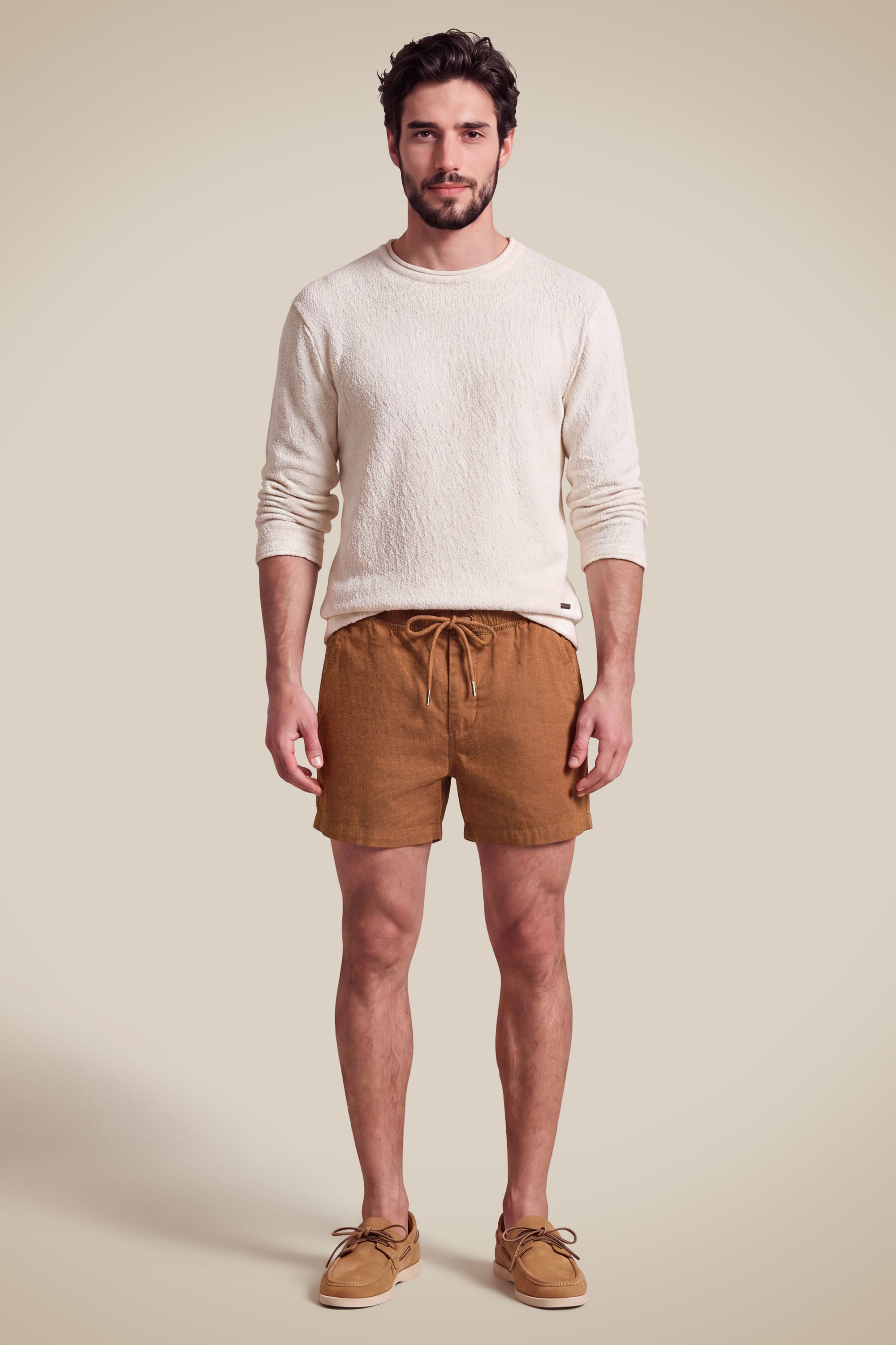 Short Elastico Estonado - Caramelo - P