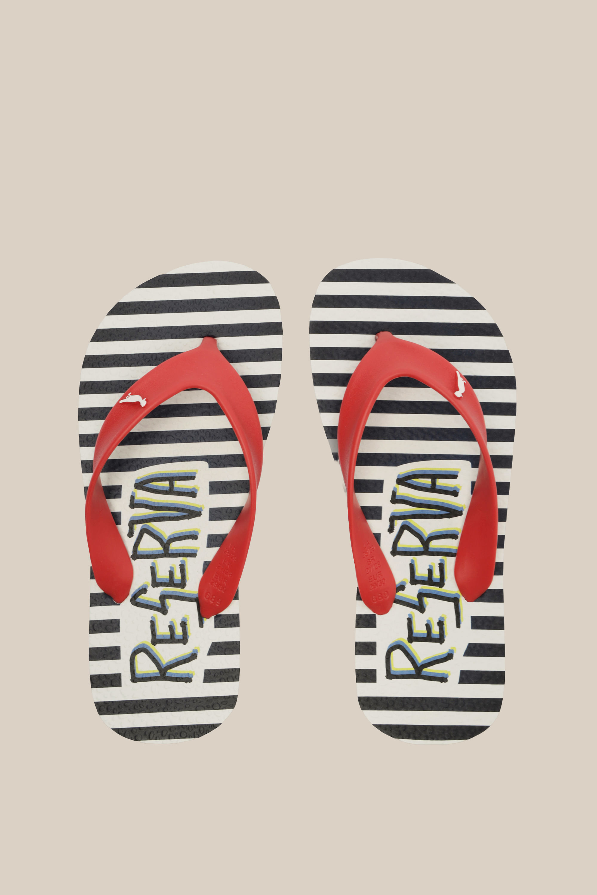 Chinelo Rmi Kit Praia 24 - Branco/Vermelho - 27/28