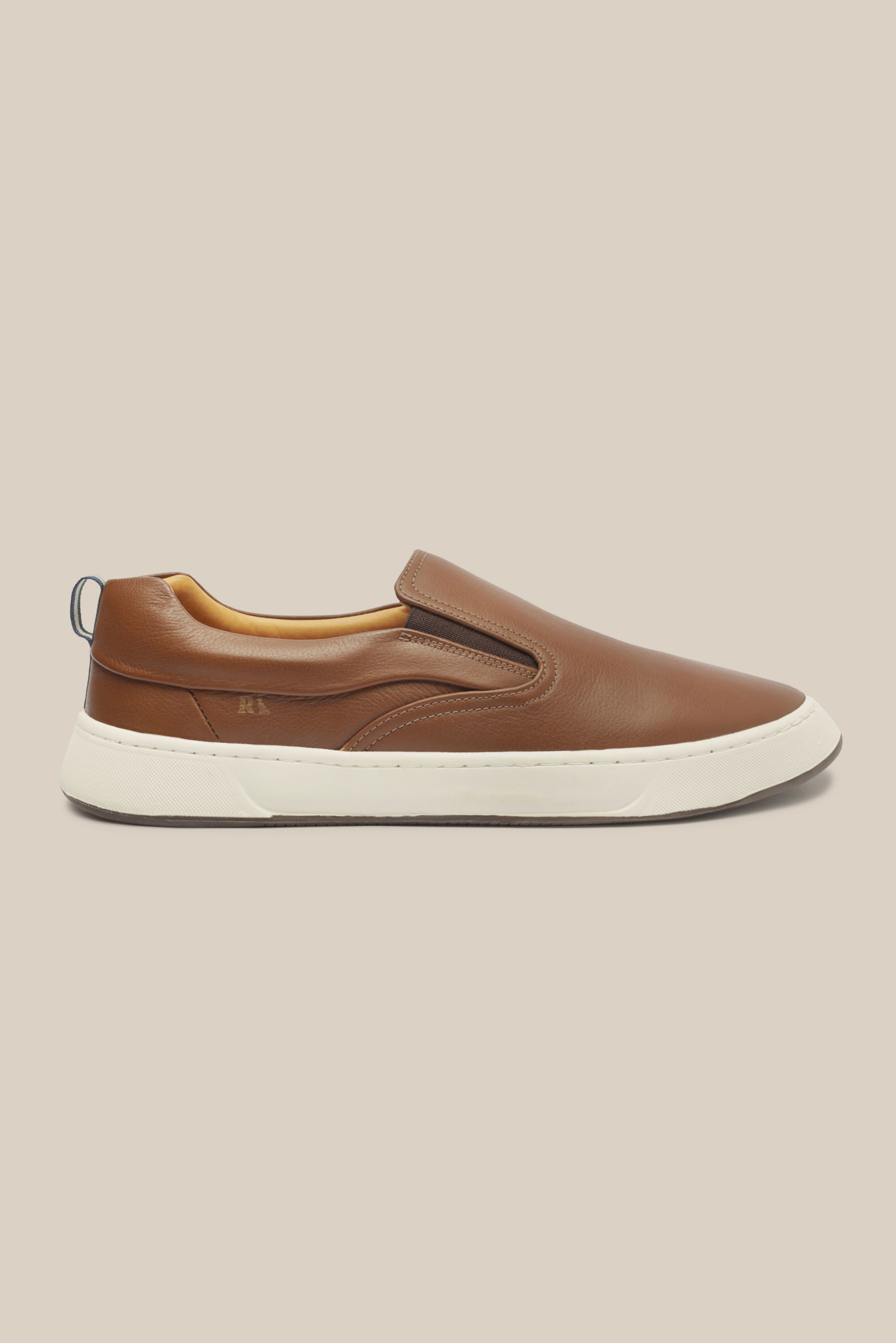 Tenis Rsv Asher Slip Leather - Mogno - 39