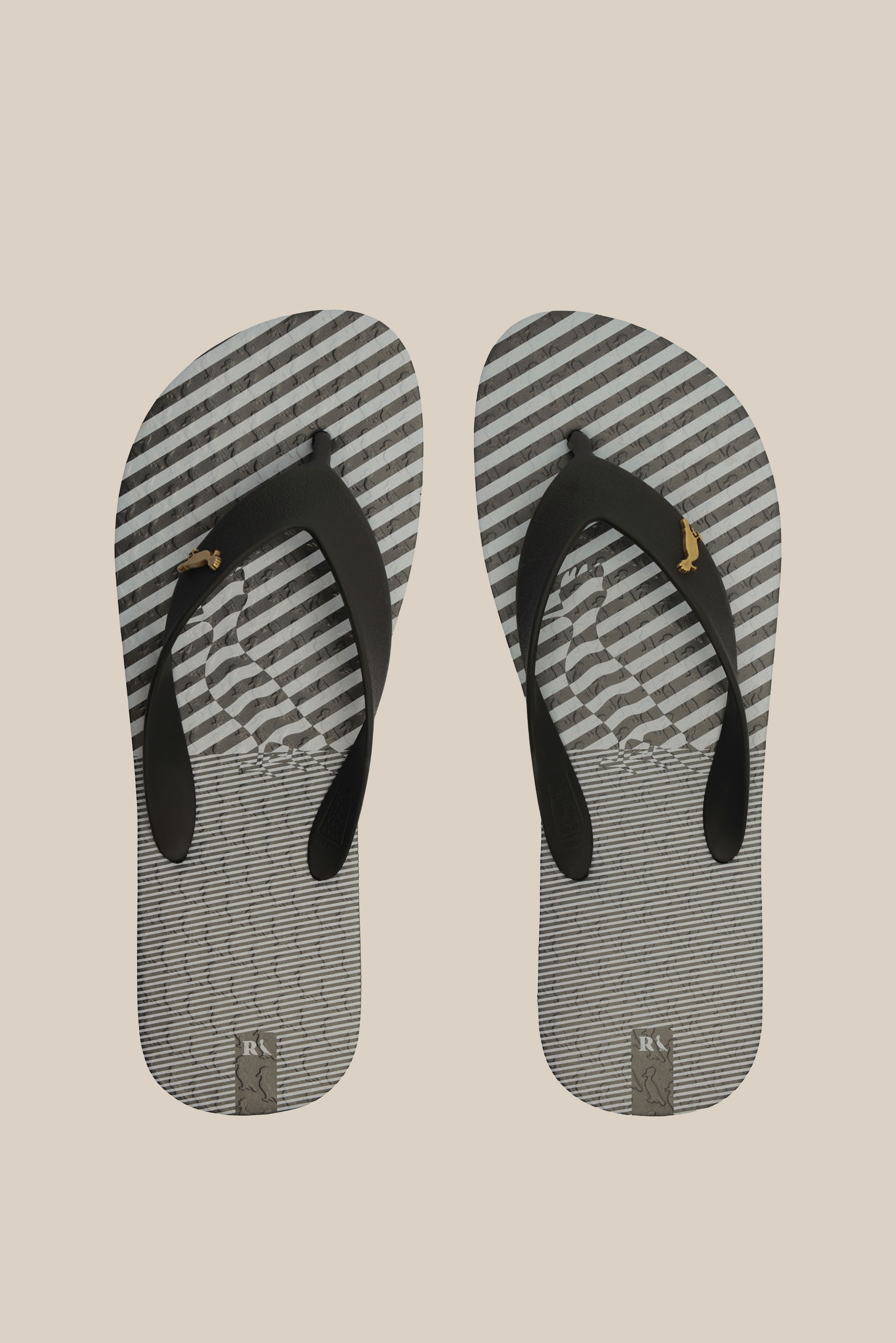 Chinelo Rsv Brushstrokes - Preto/Preto 4 - 39/40