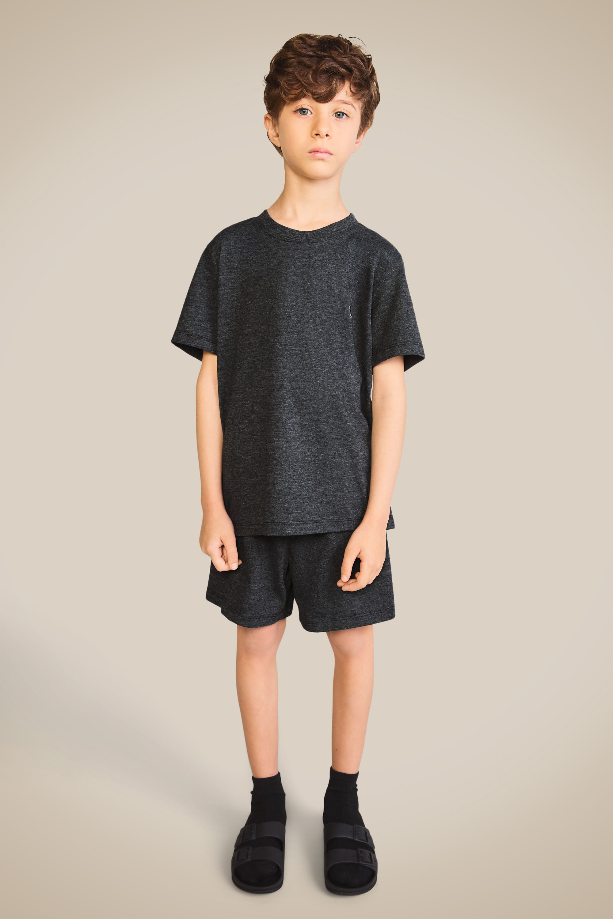 Pijama Mini Reserva Malha - Cinza Mescla Escuro - 04