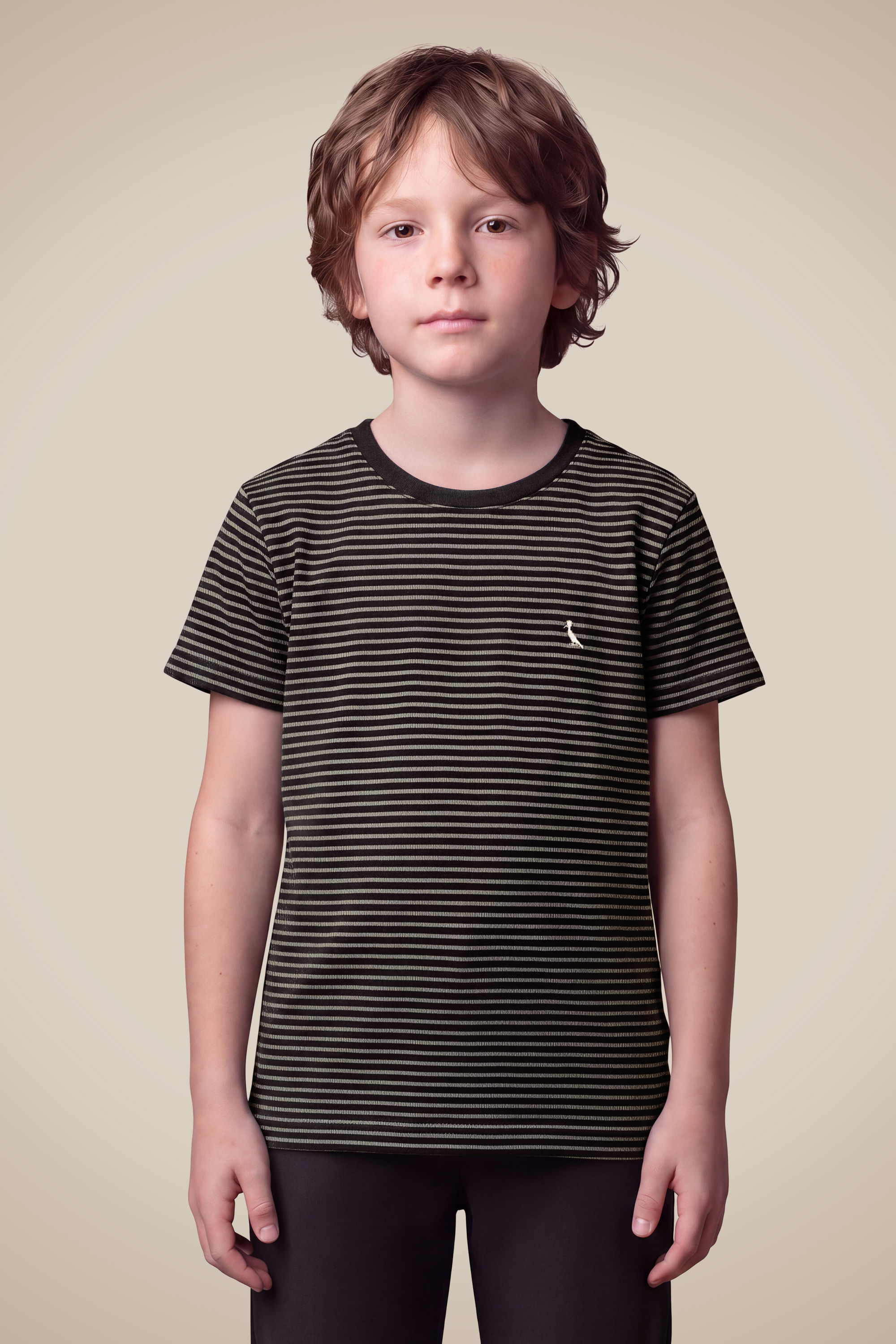 Camiseta Mini Listrada Napoles - Preto - 12