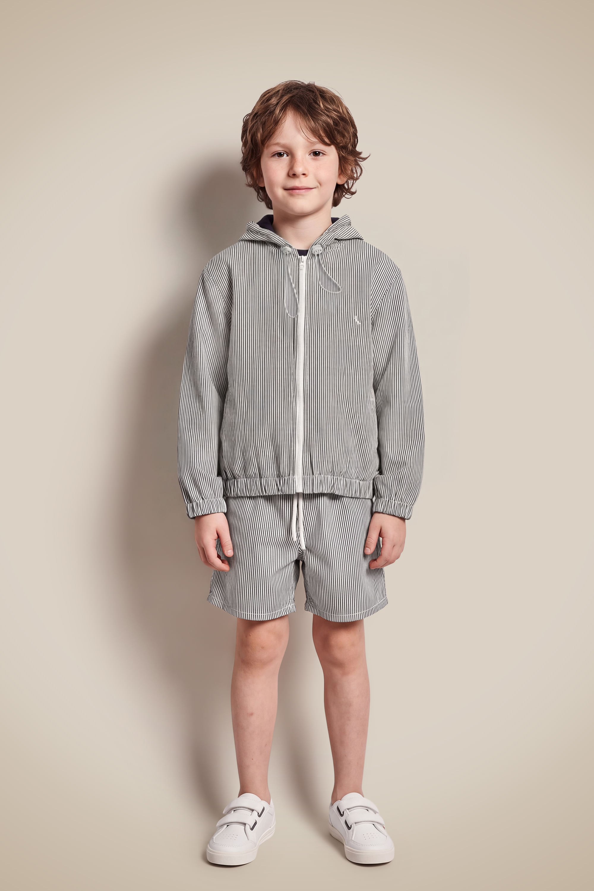 Windbreaker Mini Listra Anarruga - Preto - 08