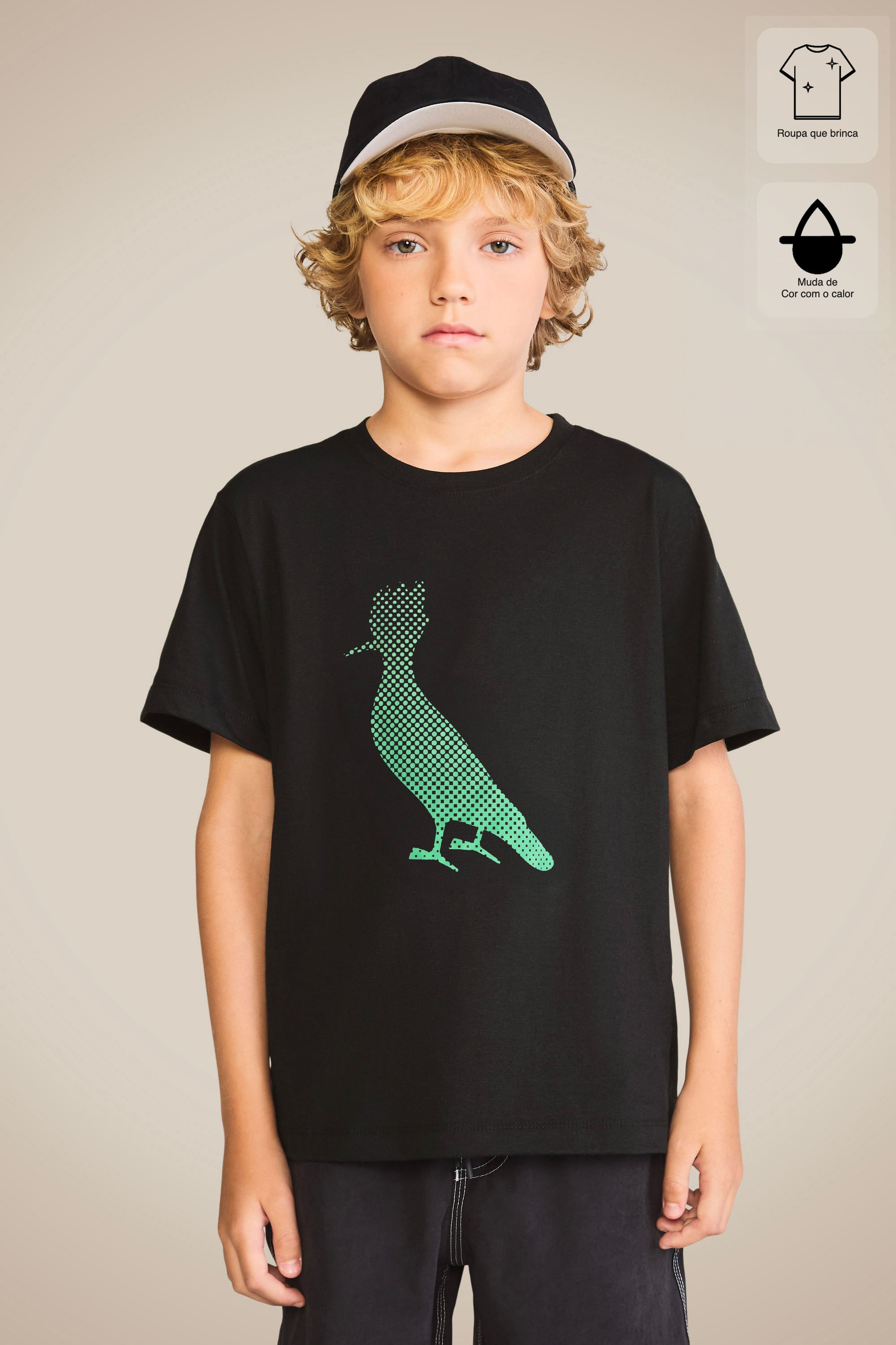 Camiseta Mini Est Pica Pau Super Dots - Preto - 10