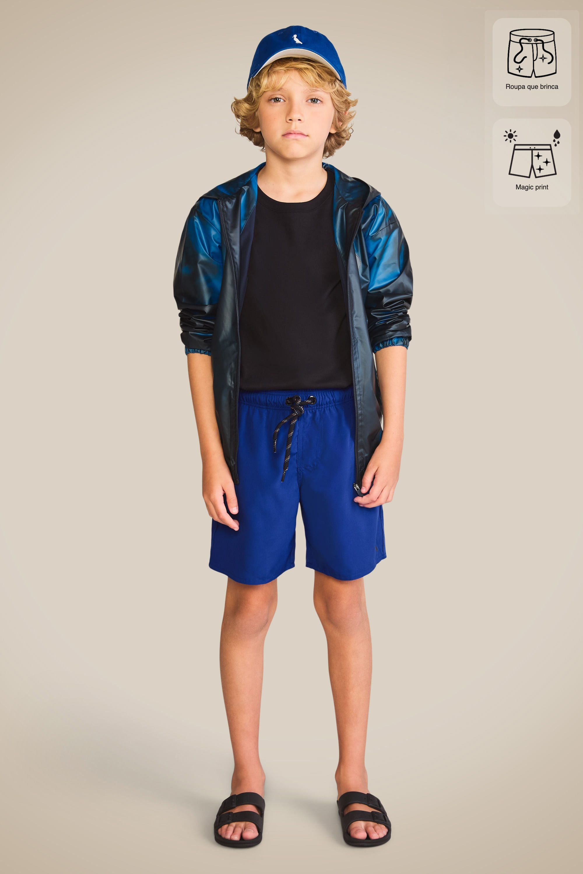 Short Mini Praia Magic Zaga - Azul Rei - 14
