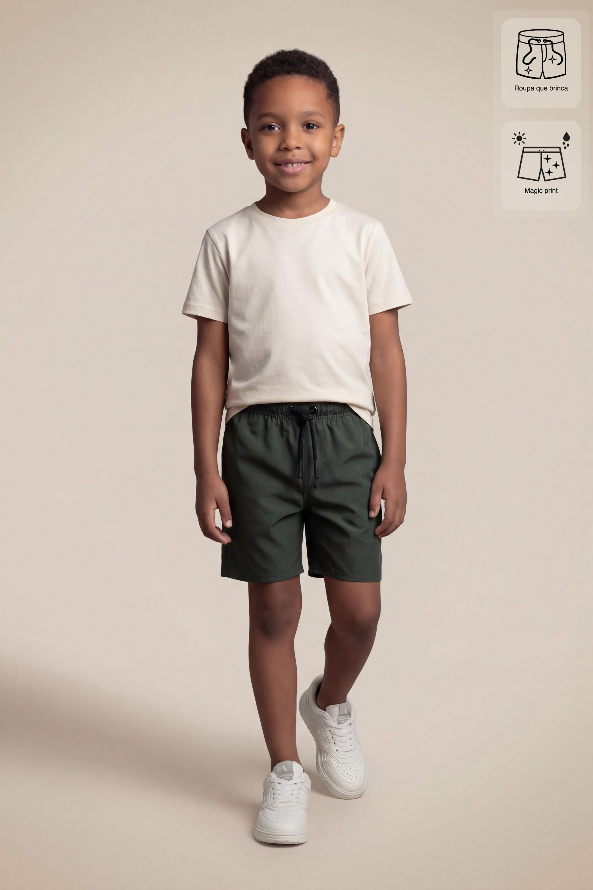 Short Mini Praia Magic Heritage - Verde Floresta - 02