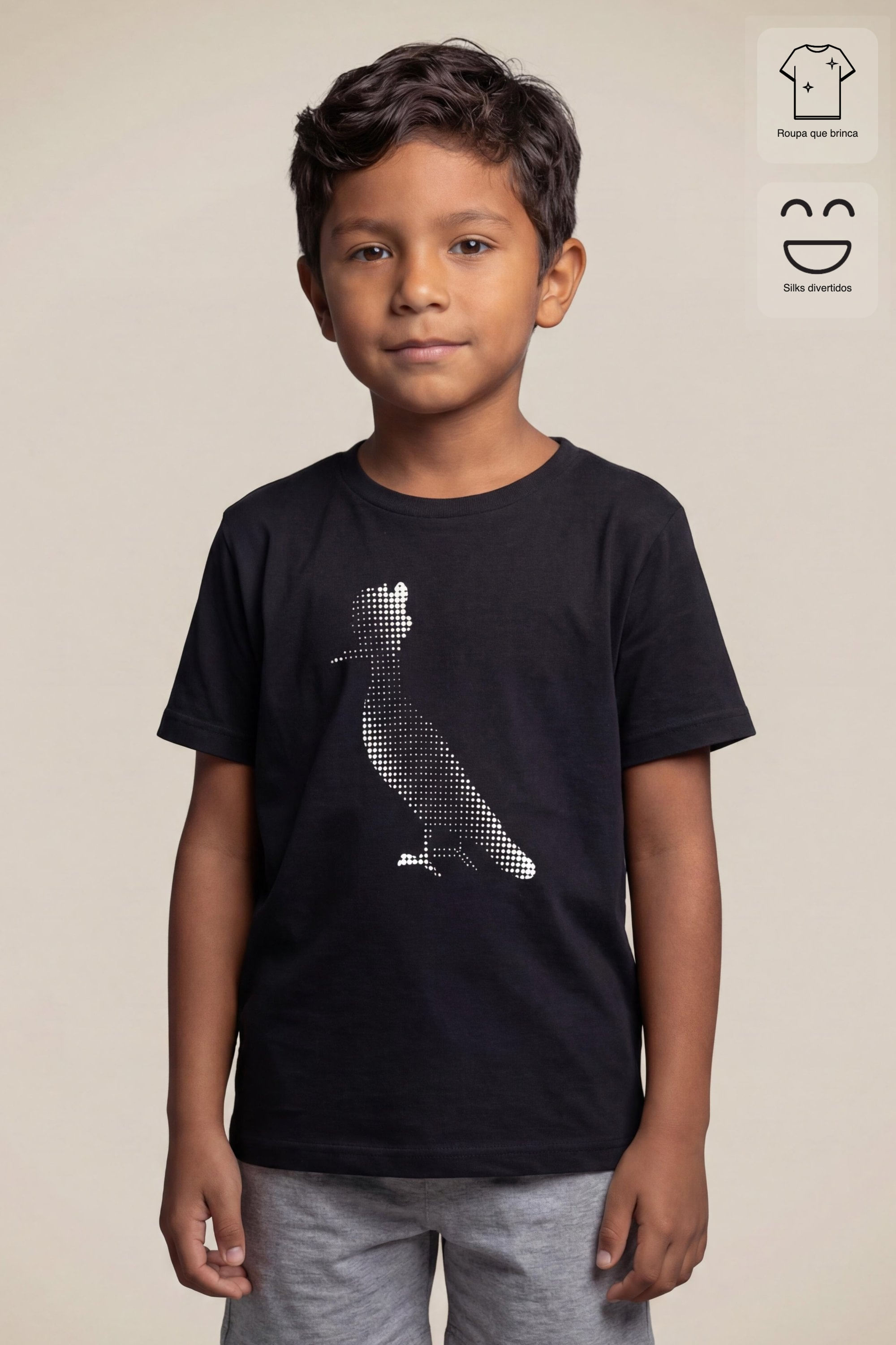 Camiseta Mini Est Pica Pau Cosmic Pixels - Preto - 08