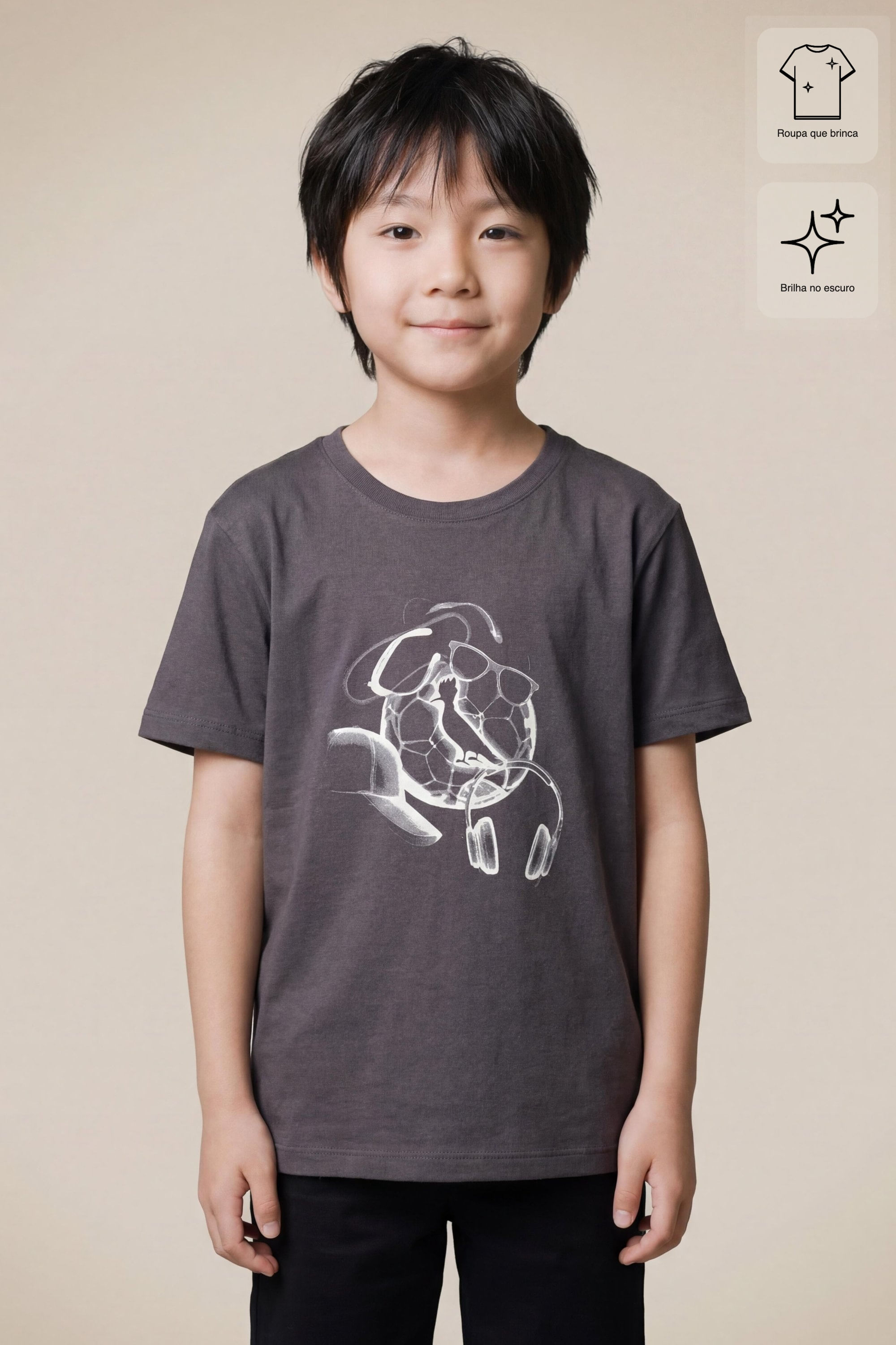 Camiseta Mini Est Raio X Do Futebol - Fuligem - 12