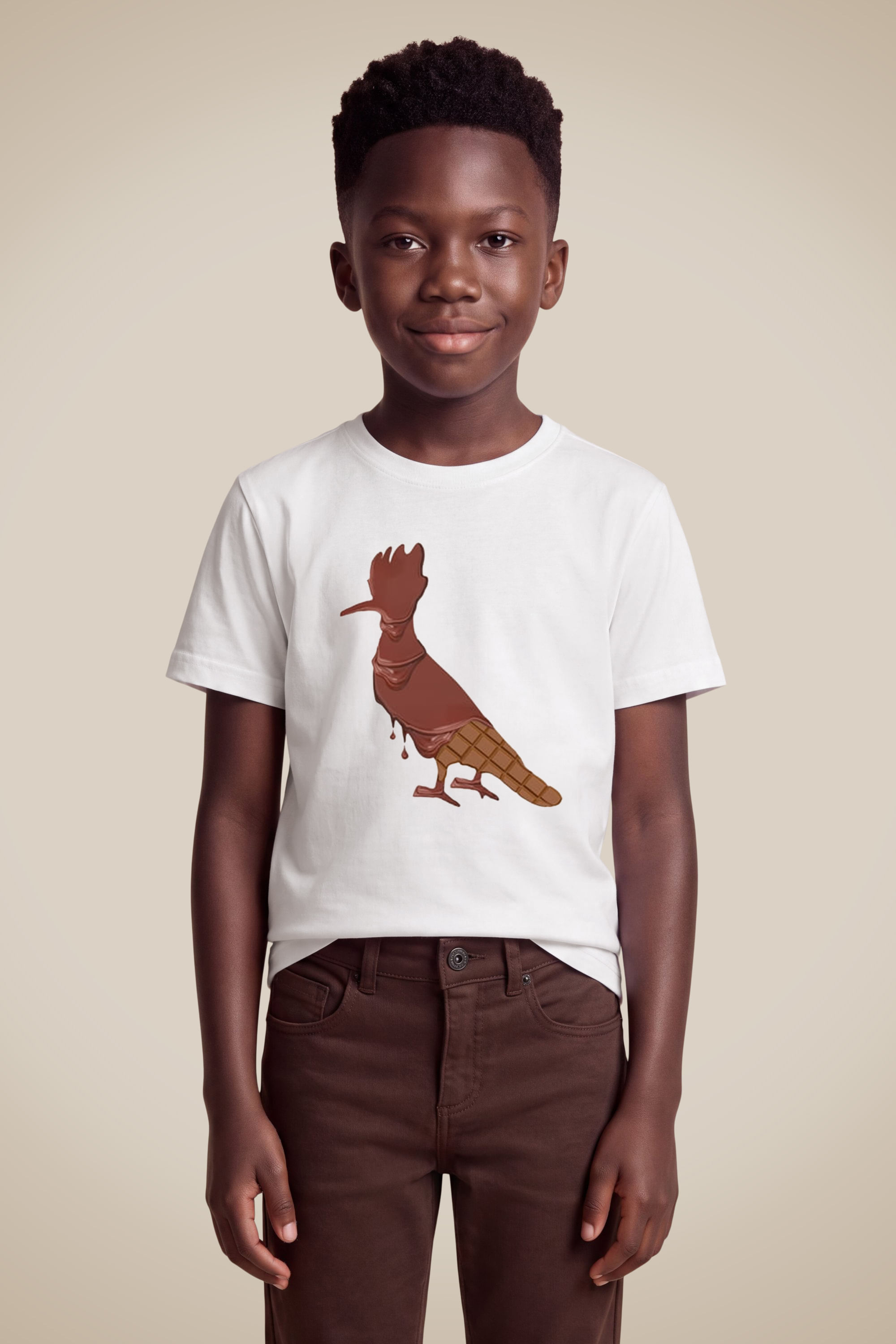 Camiseta Mini Pica-pau Chocolate - Branco - 08