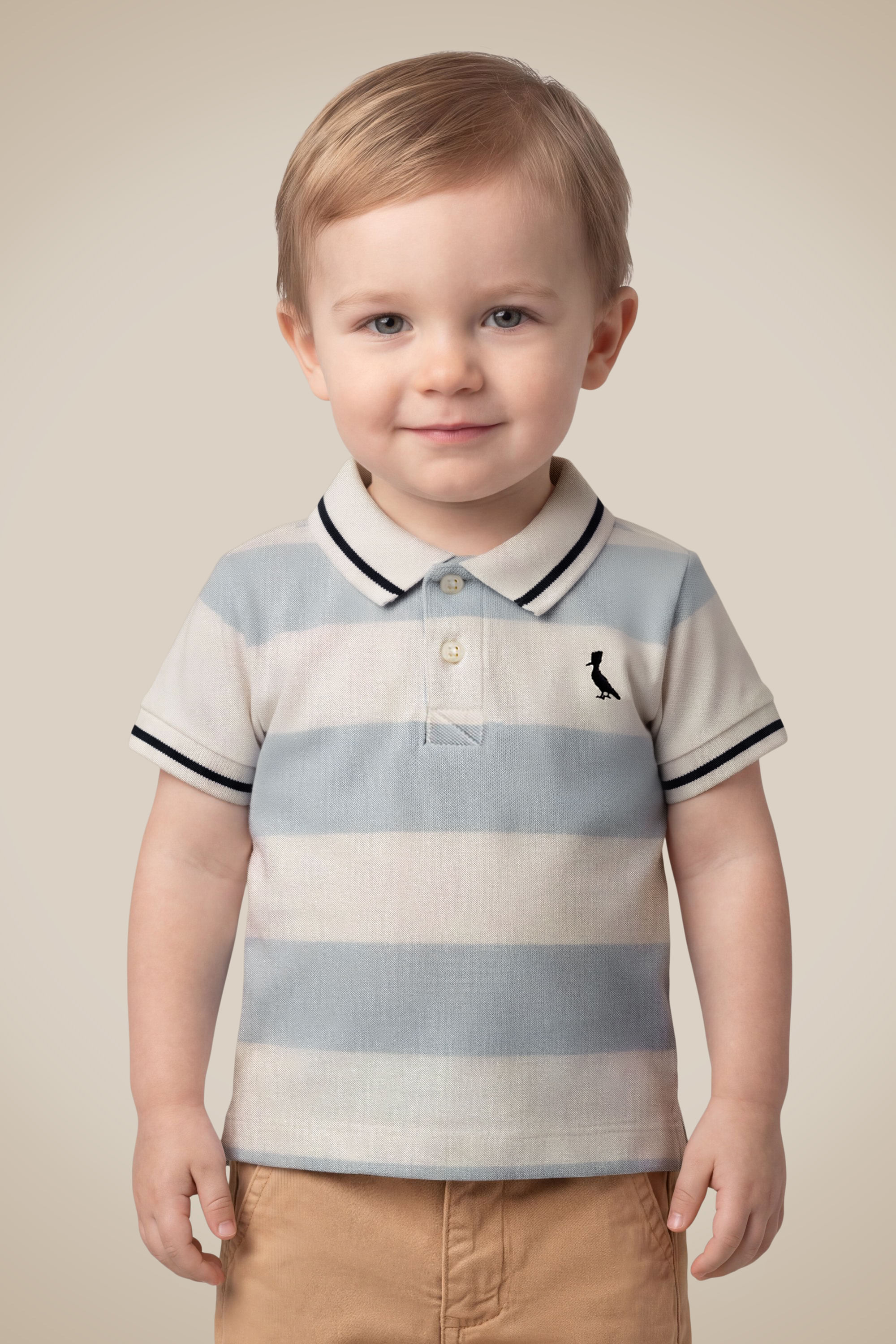 Polo Bb Listra Friso - Azul Brisa - 1