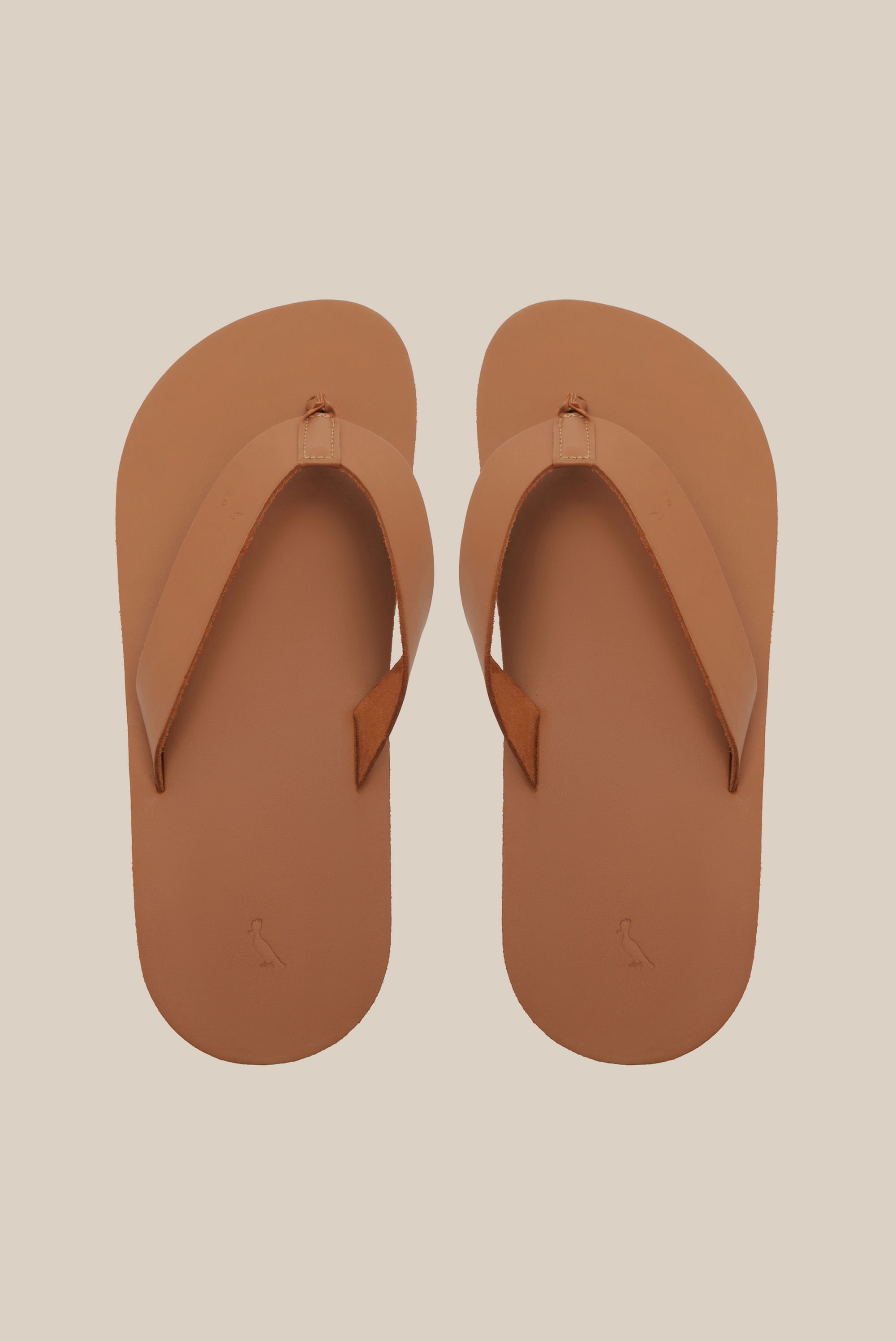 Chinelo Rsv Deck Couro - Caramelo - 45/46