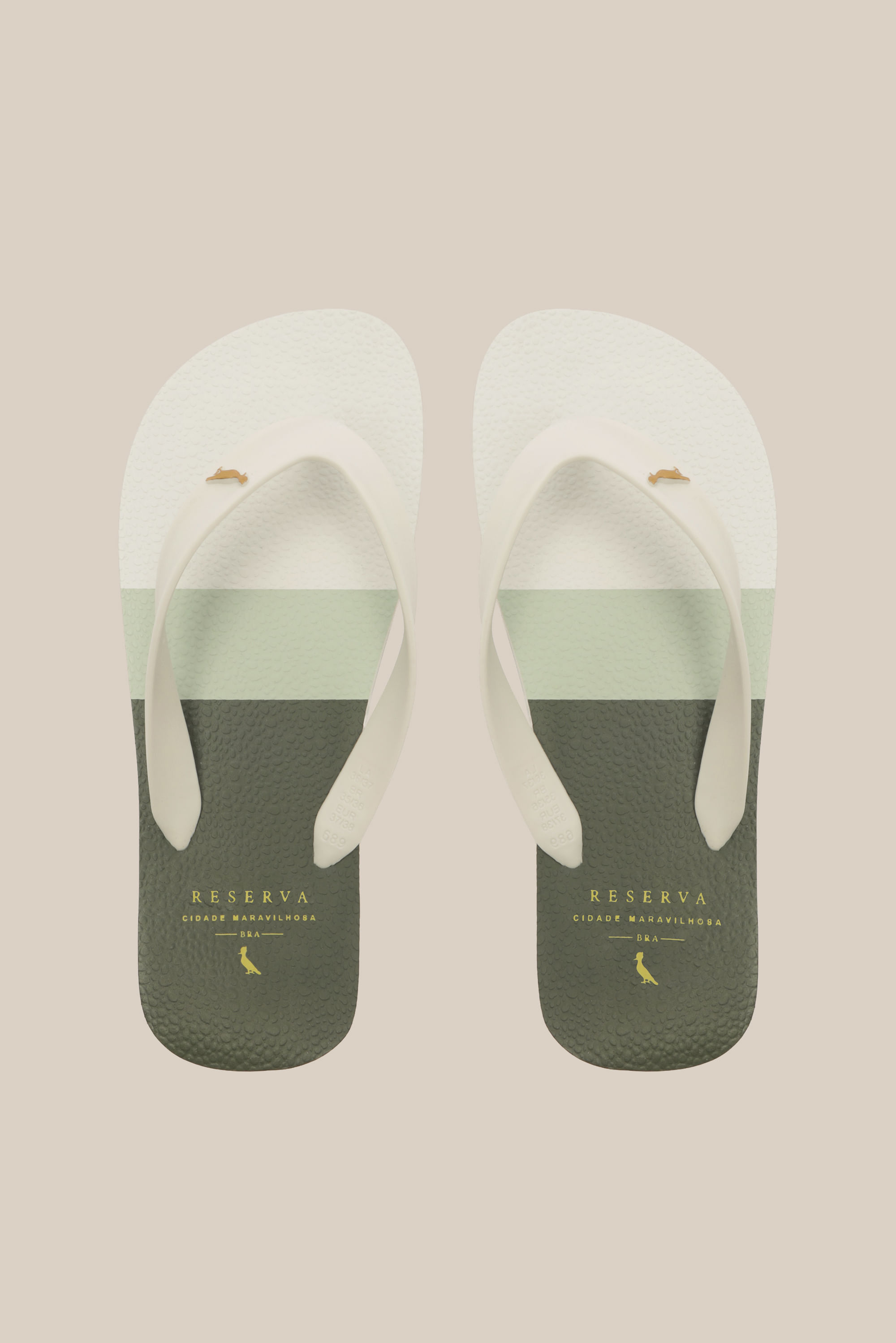Chinelo Rmi Stripes - Branco/Branco - 27/28