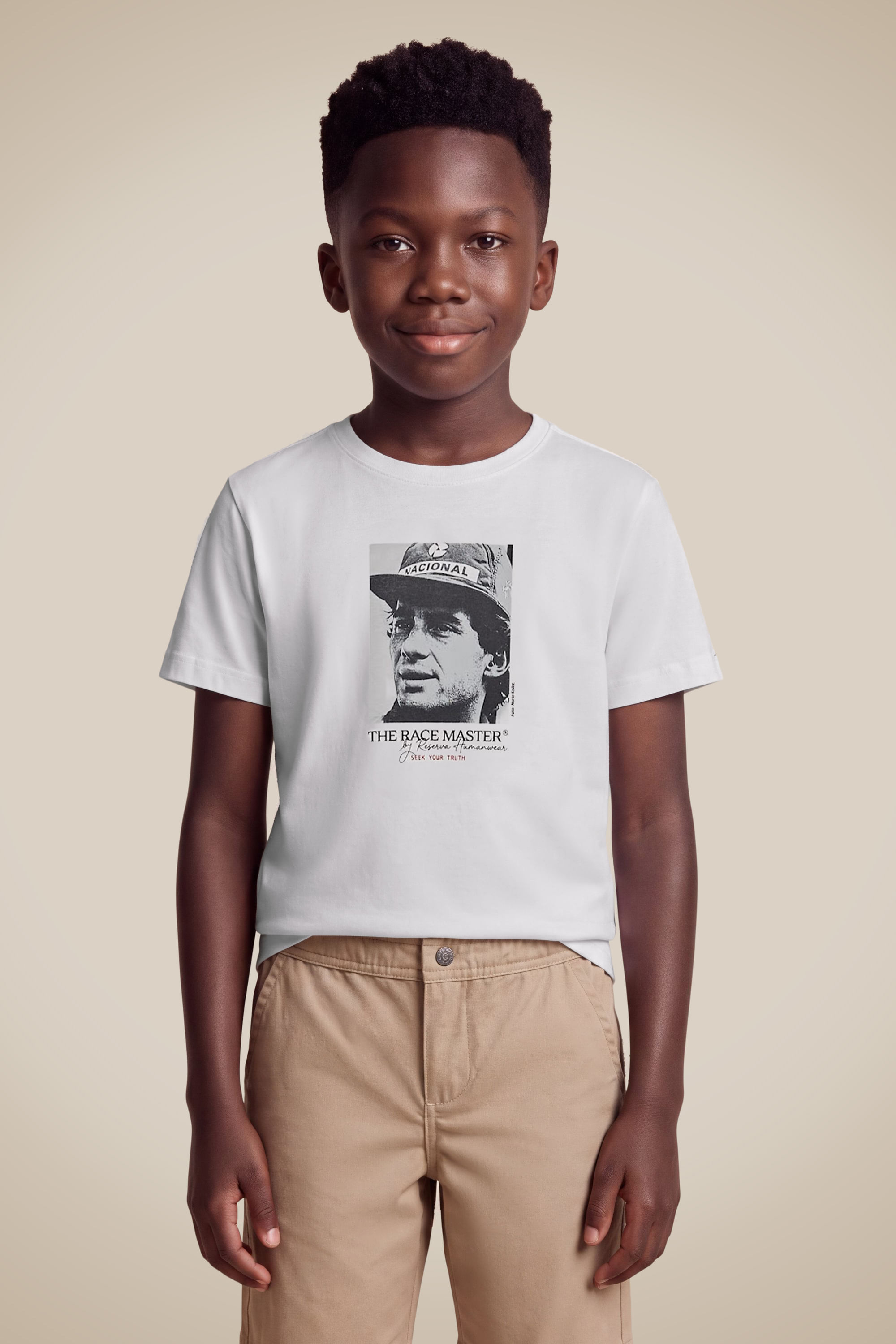 Camiseta Mini Estampada Senna Icone P&b