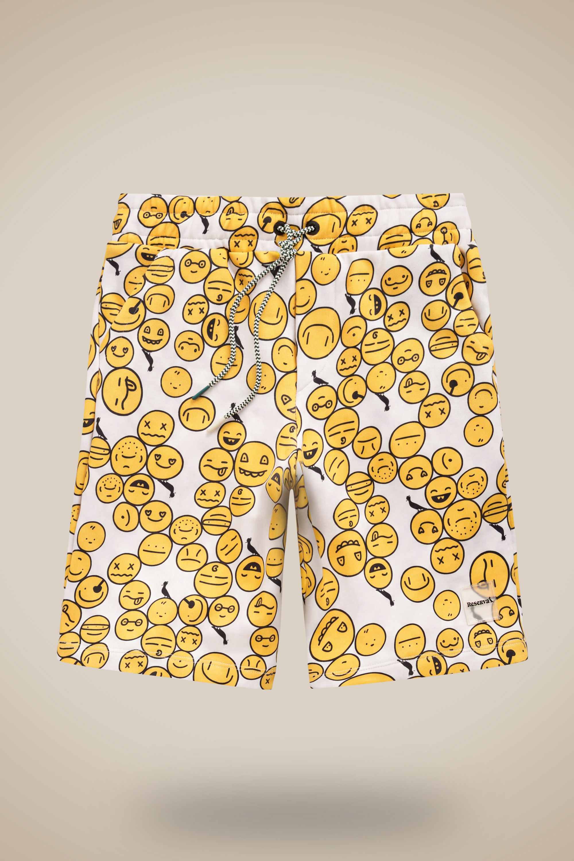 Bermuda Mini Moletom Estampa Happy Emoji