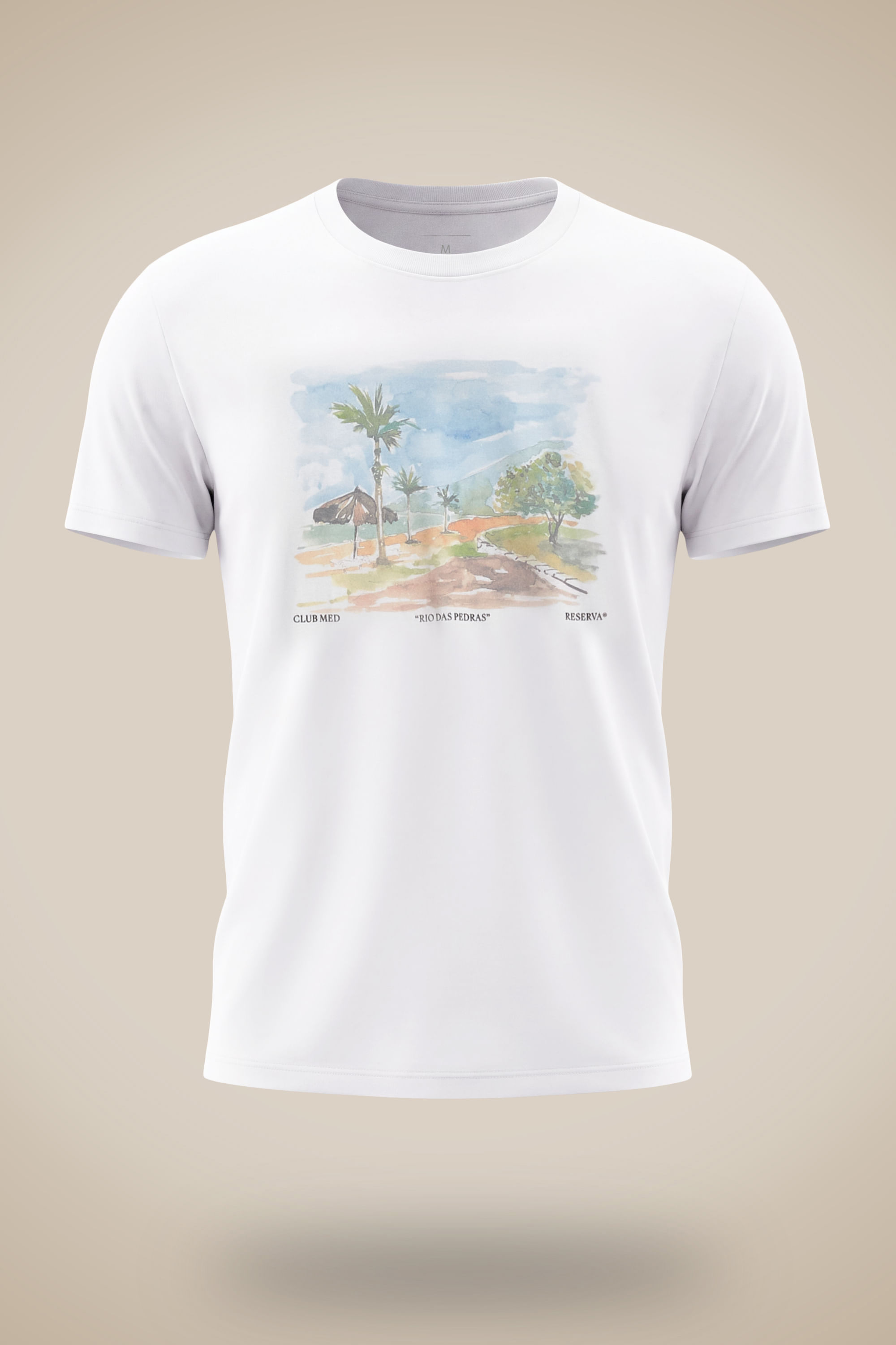 Camiseta Estampa Aquarela Rio das Pedras