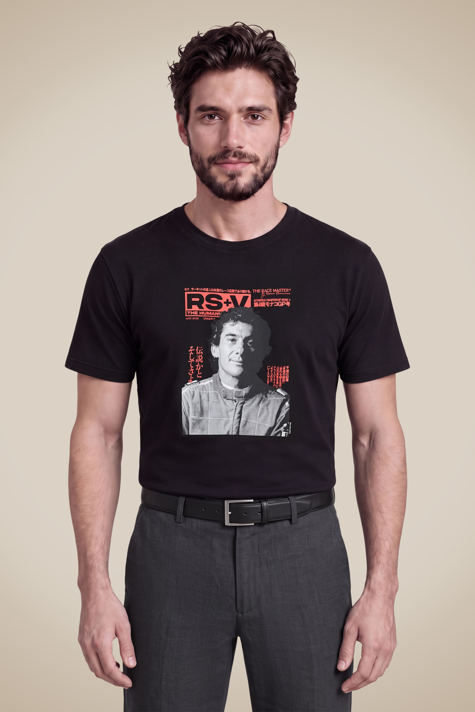 Camiseta Estampada Senna Japan Tribute