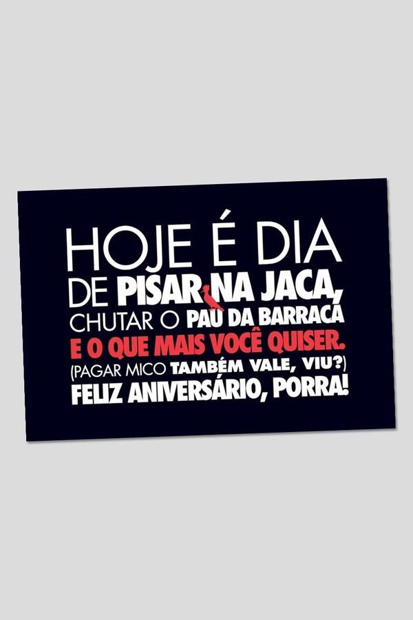 Cartão Reserva Hoje É Dia – PRETO – U