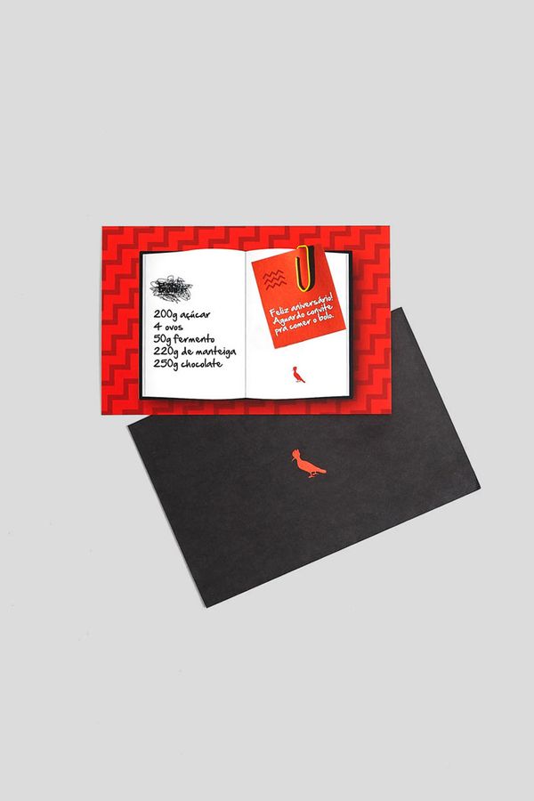 Cartão Reserva Aniversário Receita – VERMELHO – U