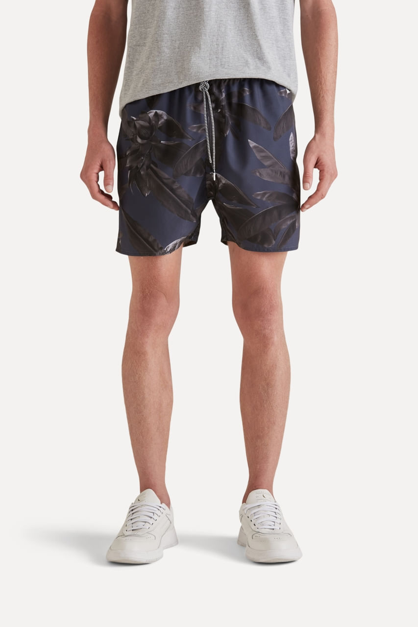 Short Estampado Coracao Black