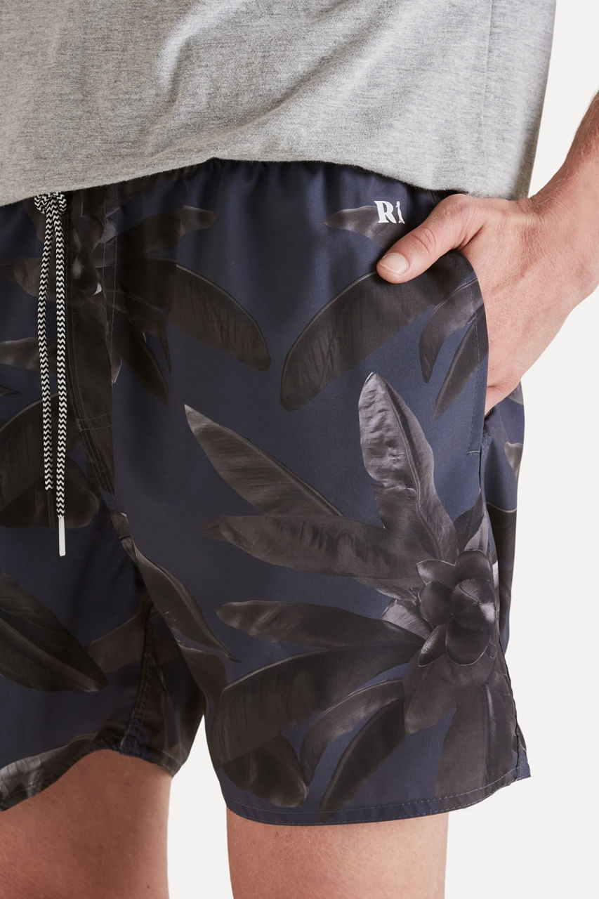 Short Estampado Coracao Black