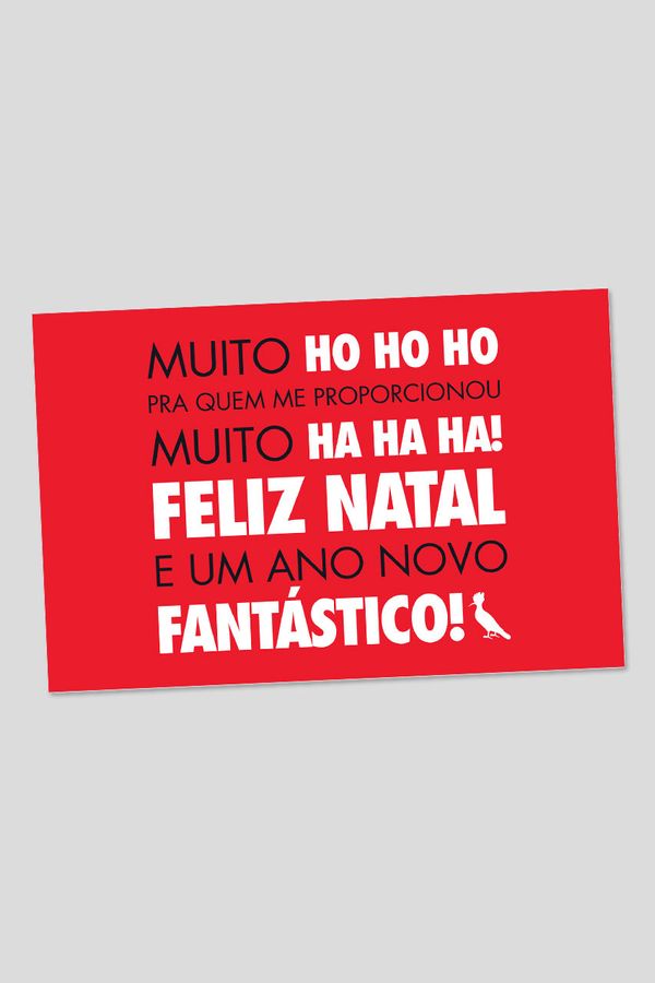 Cartão Reserva De Natal Muito Ho Ho Ho – VERMELHO – U