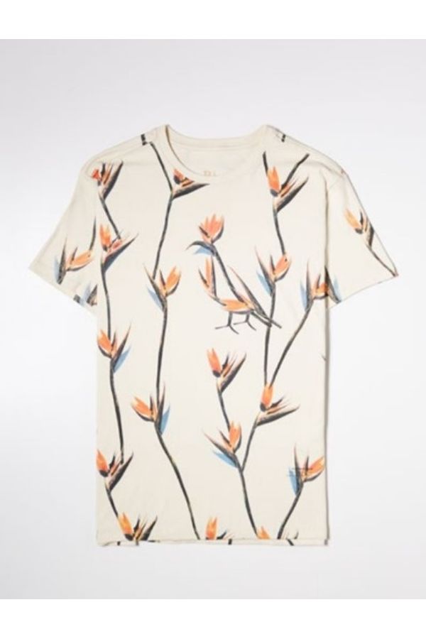 CAMISETA ESTAMAPADA ESTRELICIA AREIA