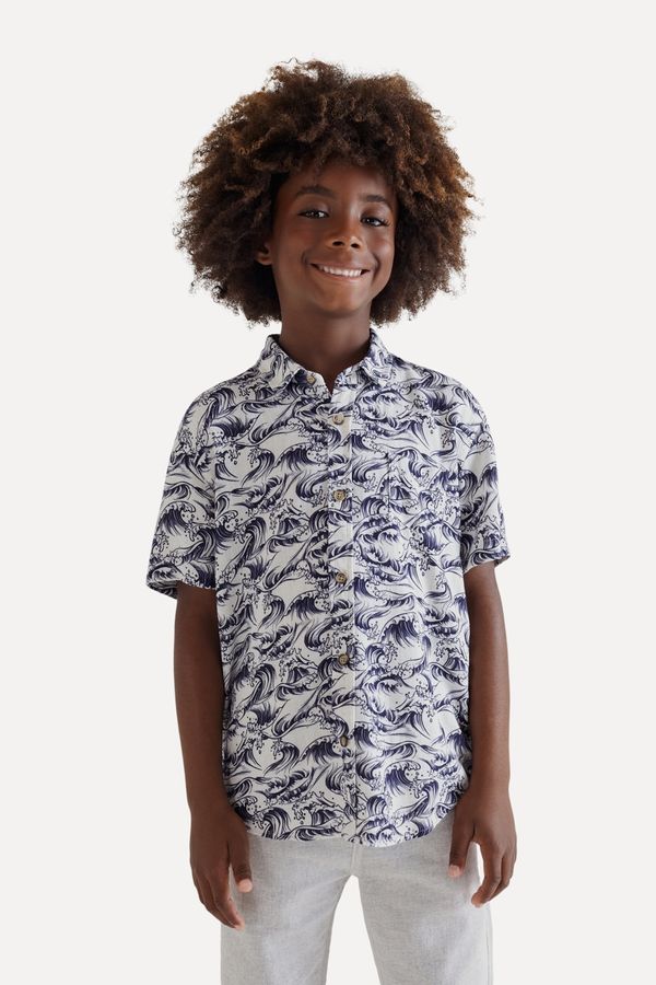 Camisa Mini Sm Fullprint Ondas