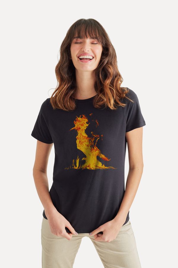 Camiseta Feminina Pica-pau Fogo