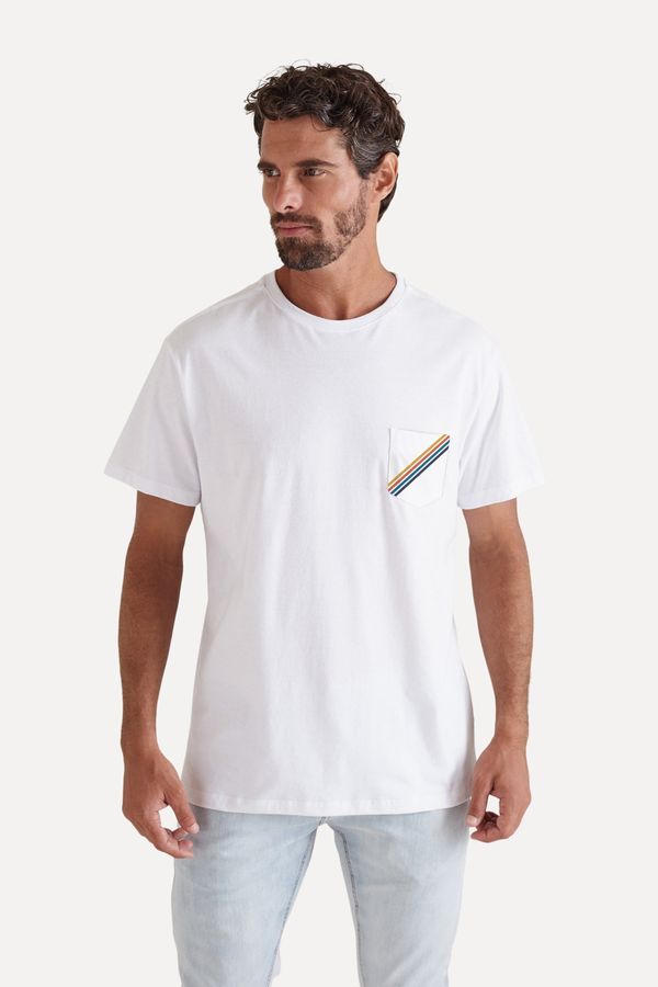 Camiseta Bolso Listras Diagonal