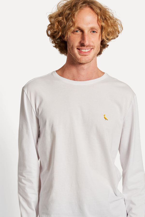 Camiseta Manga Longa Pica Pau Bordado Ouro