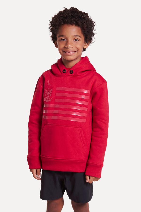 Hoodie Mini Estampado Escudo Listra Flamengo