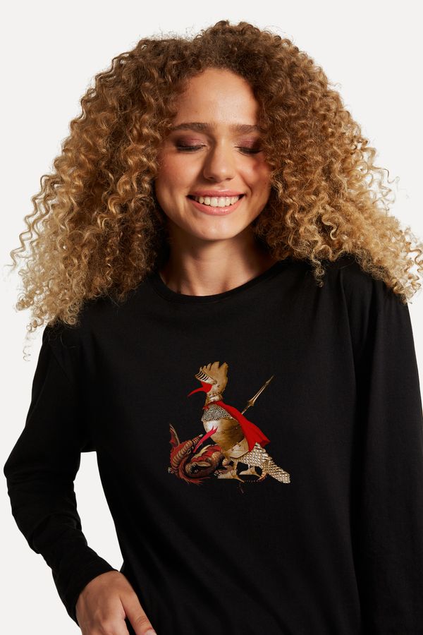 Camiseta Manga Longa Feminina Pica Pau Jorge