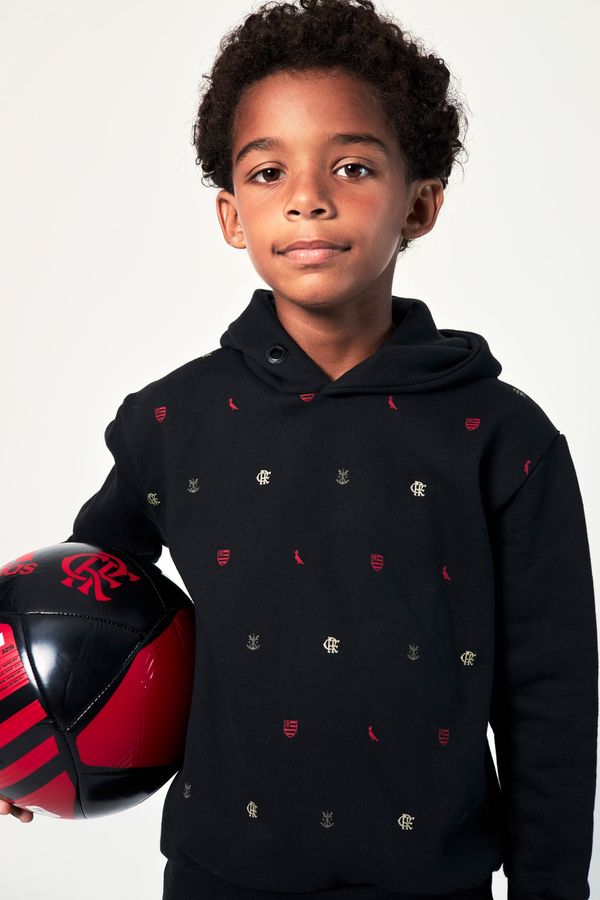 Hoodie Mini Estampado Escudo Full Flamengo