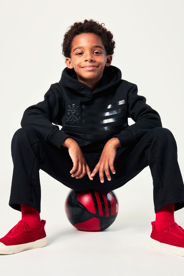 Hoodie Mini Estampado Escudo Listra Flamengo