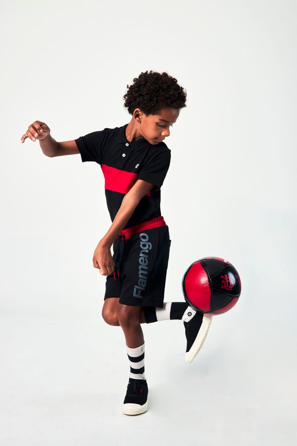Bermuda Moletom Mini Flamengo