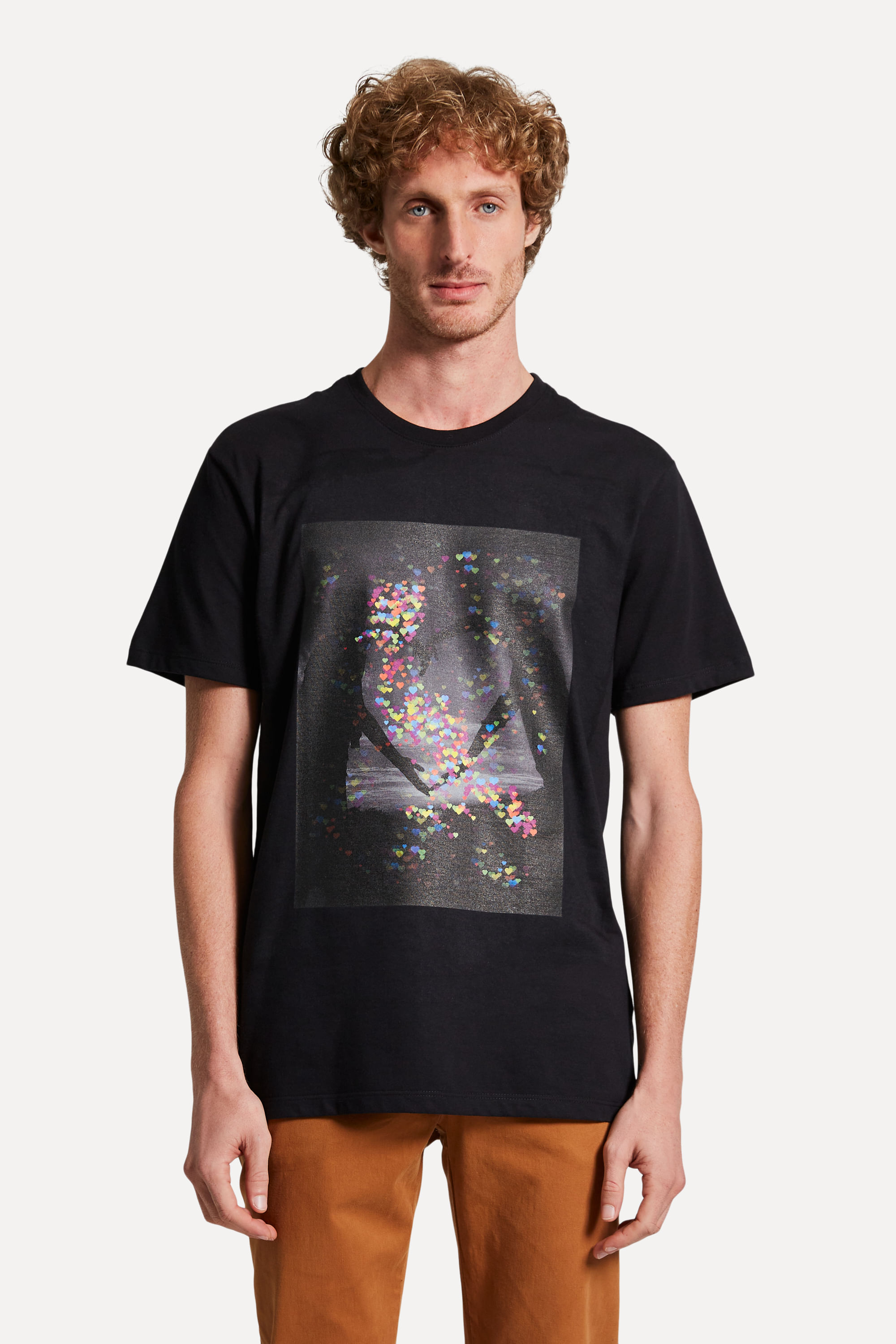 Camiseta Estampada Pica-pau Coracoes