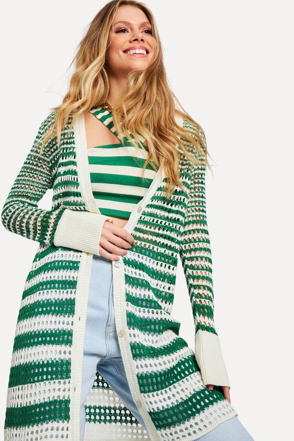 CARDIGAN TRICOT BICOLOR