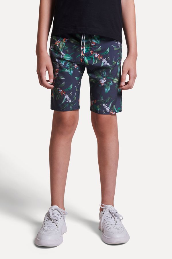 Boardshort Mini Estampado Cafe