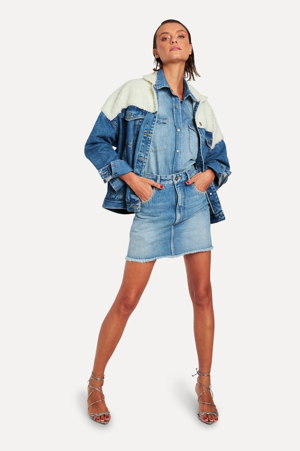 Saia Jeans High Blue