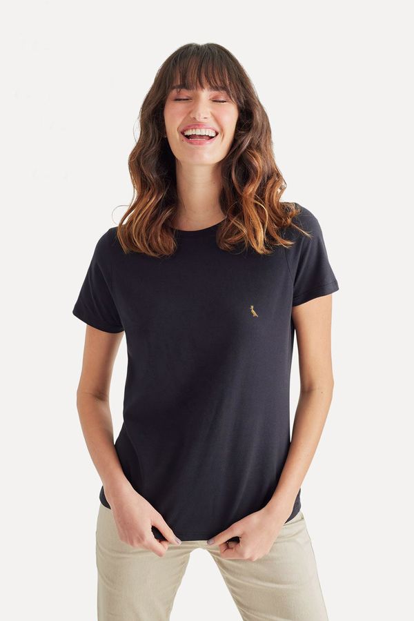 Camiseta Feminina Pica Pau Bordado Ouro