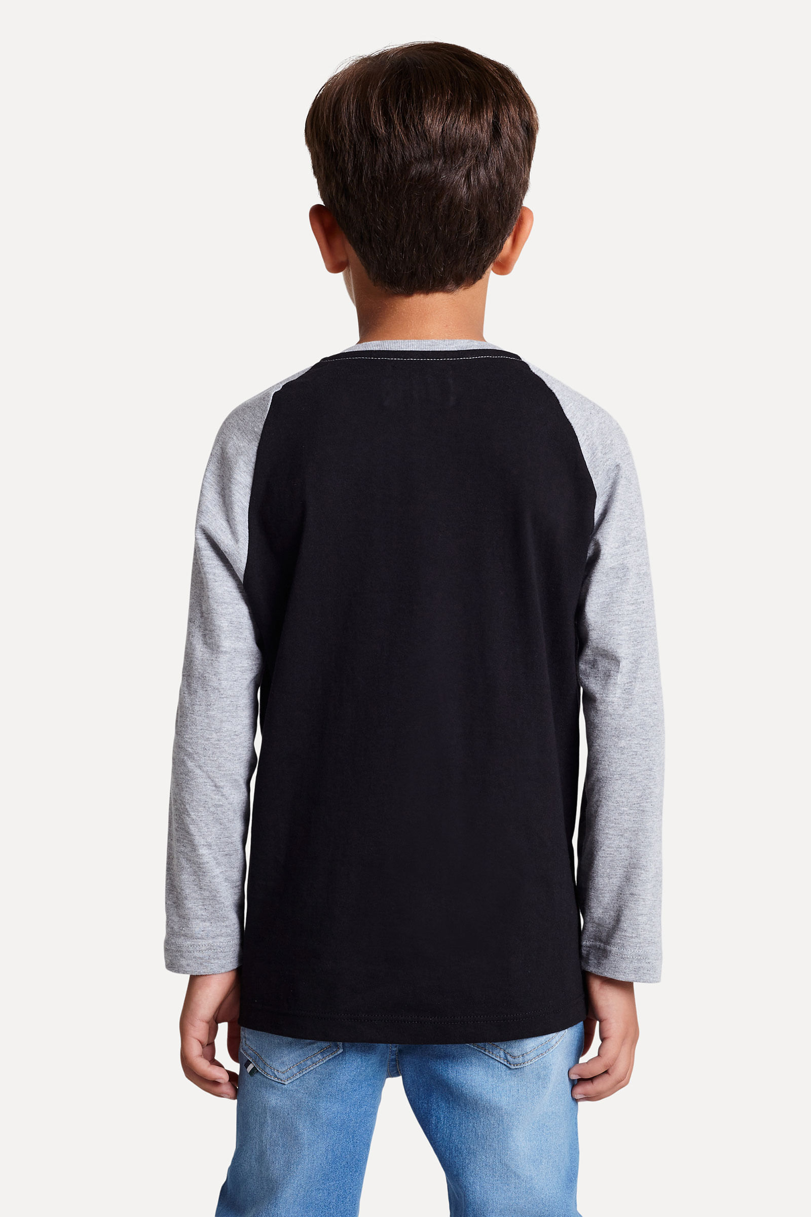 Camiseta Mini Ml Raglan Brasa Pp Bordado
