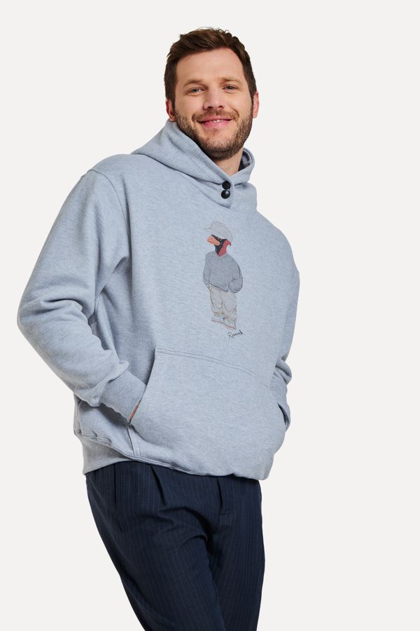 Hoodie Estampado Mascote Mescla