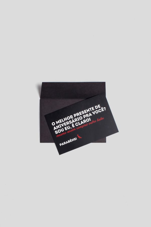 Cartão Reserva Aniversário Melhor Presente – PRETO – U