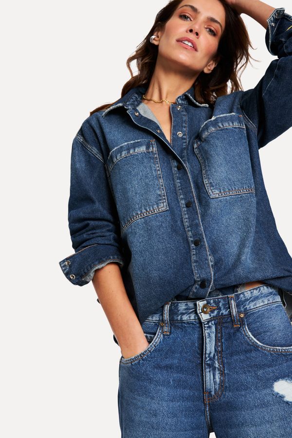 CAMISA JEANS OVER DARK
