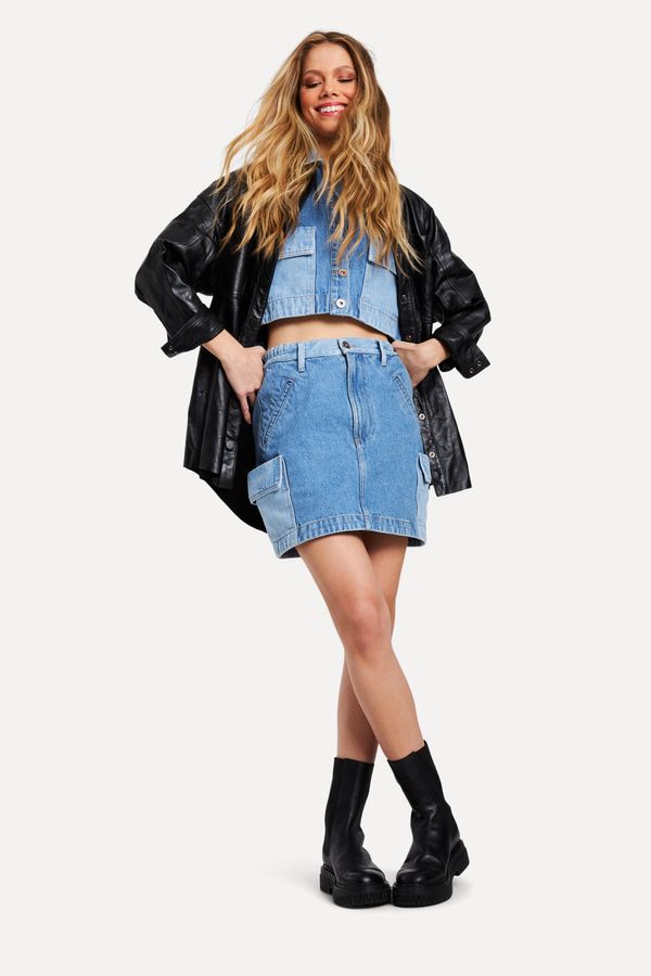 Saia Jeans Cargo Mix