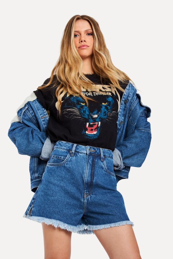 SHORT JEANS HIGH BLUE