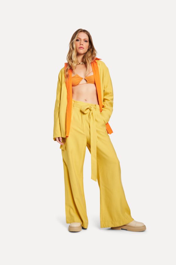 CALCA WIDE LEG ALFAIATARIA