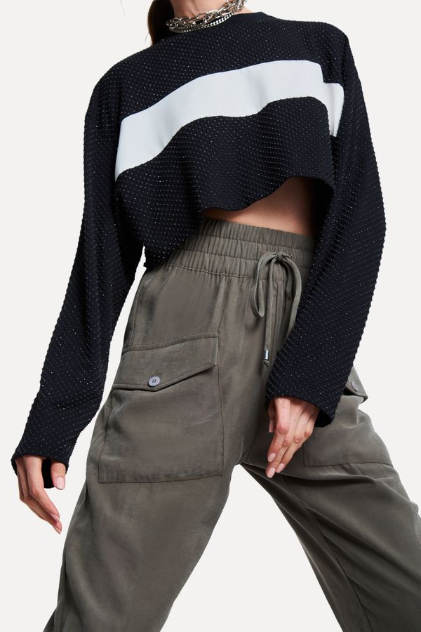 Blusa Malha Brilho Mg Longa