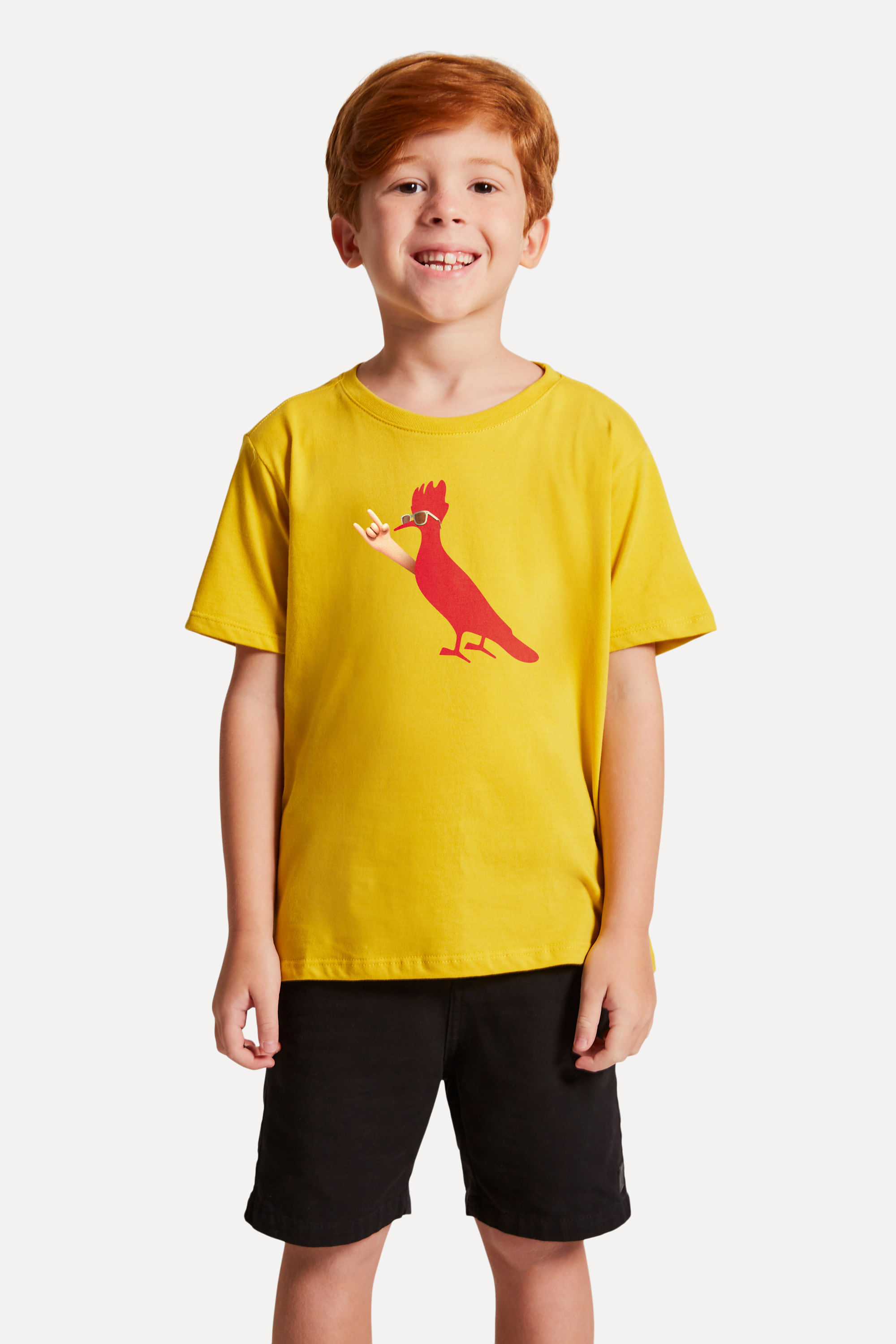 Camiseta Mini Pica-pau Rockeiro