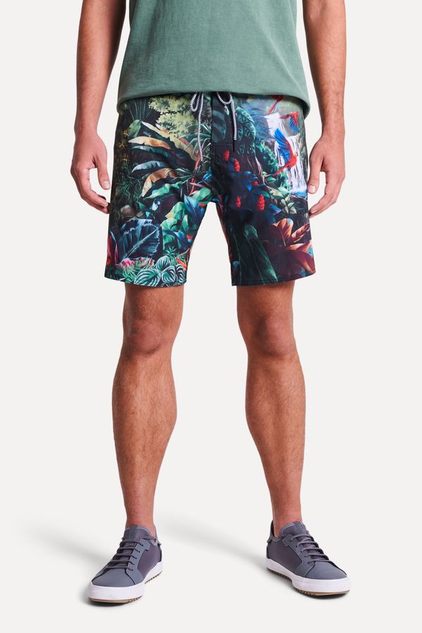 Bermuda De Praia Estamp Paraiso Tropical